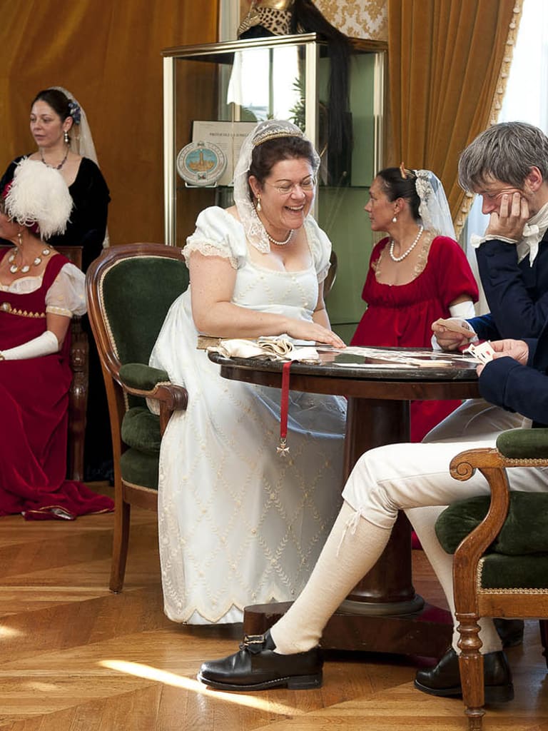 Intérieur costumé du château de Malmaison
